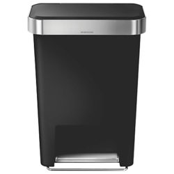 simplehuman Liner Pocket Pedal Bin, 45L Black